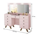 Ver imagem 2 de Penteadeira Camarim Mila Rose – Luapa Móveis