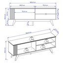 Ver imagem 2 de Rack Bancada Otawa para Sala de Tv até 60 Polegadas Off White Matte Freijó Colibri