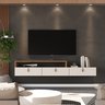 Rack Suspenso Lion 1.2m Home Decorativo Estante Tv Pequeno:freijo/off White - 1