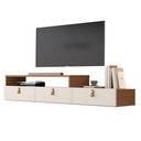 Ver imagem 5 de Rack Suspenso Lion 1.2m Home Decorativo Estante Tv Pequeno:freijo/off White