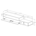 Ver imagem 3 de Rack Suspenso Lion 1.2m Home Decorativo Estante Tv Pequeno:freijo/off White