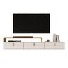 Rack Suspenso Lion 1.2m Home Decorativo Estante Tv Pequeno:freijo/off White - 2