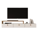 Ver imagem 2 de Rack Suspenso Lion 1.2m Home Decorativo Estante Tv Pequeno:freijo/off White