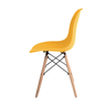 Cadeira Eames Amarela - Base Madeira Natural - 4