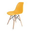 Ver imagem 1 de Cadeira Eames Amarela - Base Madeira Natural
