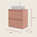Ver imagem 3 de Gabinete para Banheiro com Cuba 60cm Mdf Dubai On Móveis