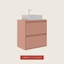 Ver imagem 2 de Gabinete para Banheiro com Cuba 60cm Mdf Dubai On Móveis