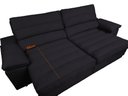 Ver imagem 4 de Sofá Niko 2,30m com Molas Retrátil Reclinável Velosuede - Netsofas - Preto