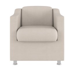 Poltrona Decorativa Veludo para Recepção Clinica Hospital Dentista:bege - 2