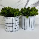 Ver imagem 2 de Conjunto vaso decorativo de cerâmica com pintura artesanal