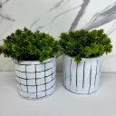 Ver imagem 3 de Conjunto vaso decorativo de cerâmica com pintura artesanal