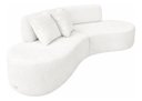 Ver imagem 4 de Sofá e Puff Orgânico Virginia 200cm Sala Suede: Branco