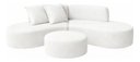 Ver imagem 2 de Sofá e Puff Orgânico Virginia 200cm Sala Suede: Branco