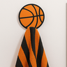 Gancho de Parede Decorativo - Bola de Futebol:bola Basquete - 3