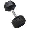 Halter Peso 20kg Sextavado Dumpbell Emborrachado Cromado Academia Musculaçao Biceps Triceps Exercici - 2