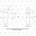 Ver imagem 5 de Torneira para banheiro Misturador Monocomando Baixa Araguaia Pingoo.casa - Dourado