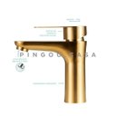 Ver imagem 4 de Torneira para banheiro Misturador Monocomando Baixa Araguaia Pingoo.casa - Dourado