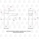Ver imagem 5 de Torneira para banheiro Misturador Monocomando Baixa Araguaia Pingoo.casa - Dourado rose