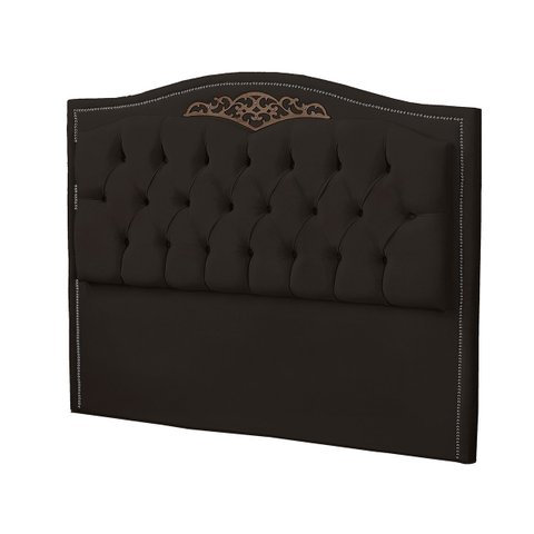 Cabeceira Casal Estofada para Cama Box Maitê Veludo Ateliê do Conforto Cabeceira Casal Estofada Cama
