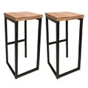 Ver imagem 1 de Kit 2 Banquetas Bistro Premium Estilo Industrial