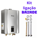 Ver imagem 3 de Aquecedor a Gás Rinnai 21 Litros Gn/glp Prata + Kit Ligação Gás:glp
