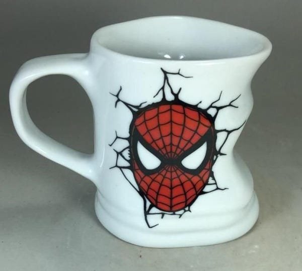 Caneca Amassada Porcelana 250ML Homem Aranha - 1