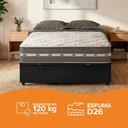 Ver imagem 6 de Cama Box Baú Viúva Preto + Colchão Molas Ensacadas Zidi Miami 128x188x64cm