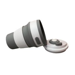 Copo De Silicone Retrátil - 350ml - Cinza - 3