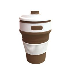 Copo De Silicone Retrátil - 350ml - Cinza - 6