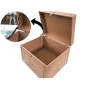 Ver imagem 3 de Baú Grande Caixa Madeira Mdf + Cadeado