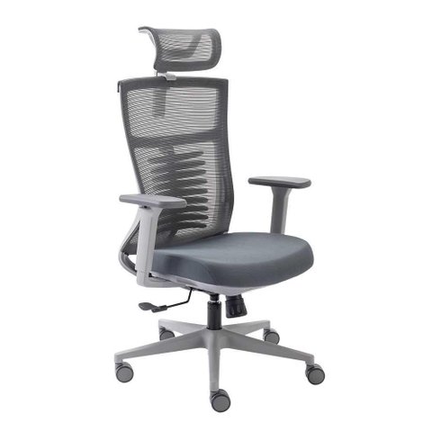 Cadeira de Escritorio Ergonômico Cinza Elements Vertta
