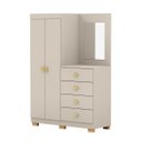 Ver imagem 6 de Cômoda Guarda-roupa Cristal 2 Portas 4 Gavetas - Aurum:fendi