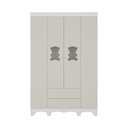 Ver imagem 7 de Guarda-roupa Infantil 122cm com Vidro 4 Portas e 2 Gavetas Ternura Multimóveis Mp4478 Branco/off