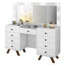 Ver imagem 2 de Penteadeira Camarim Mila com Banqueta Branco – Luapa Móveis