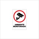 Ver imagem 1 de Placa - Ambiente Monitorado - 20cm X 15cm