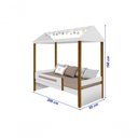 Ver imagem 2 de Cama Casa Sara Branco/mel com Cama Auxiliar com 2 Colchões