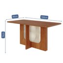 Ver imagem 3 de Mesa de Jantar Retangular Louise 160x80 Cinamomo com Tampo em Mdf - Cimol Móveis
