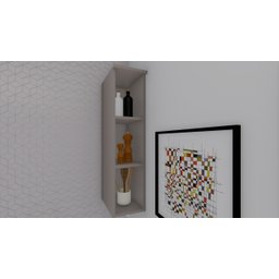 Aéreo Nicho 20cmx 80cm Suporte Cozinha Americana Cinza - 1
