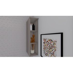 Aéreo Nicho 20cmx 80cm Suporte Cozinha Americana Cinza