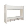Porta Chaves de Parede com Suporte Madeira Branco - 2
