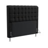 Cabeceira Dama 140 Para Cama de Casal Sued Preto Aradecor - 1