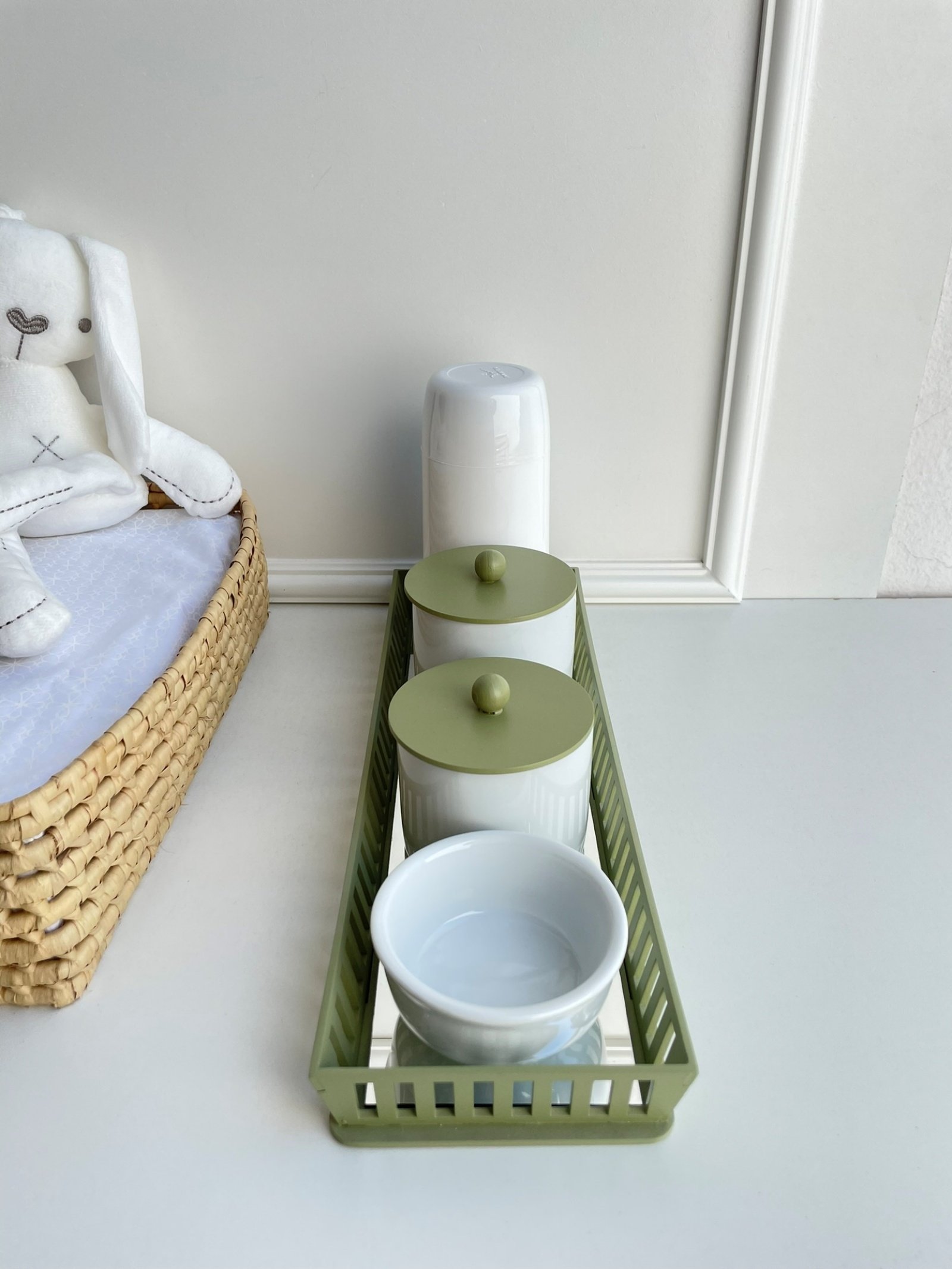 Kit Higiene Bebê Moderno Porcelana Quarto Térmica Banho - Safari - 3
