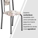 Ver imagem 6 de Conjunto de Mesa Tubular com 4 Cadeiras Lara Prata/Arabesco