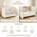 Ver mais imagens de Berço Tutto Laqueado 2 em 1 100% MDF 61735 Off White Soft Matic Moveis