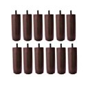 Ver imagem 1 de Kit 12 Pés para Cama Box ou Baú Queen King Size Bipartido ou Conjugado Pezinhos Fortes Madeira Maciç