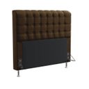 Ver imagem 1 de Cabeceira Dama 195 Para Cama King Sued Marrom Aradecor