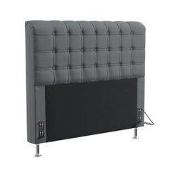 Cabeceira Dama 195 Para Cama King Sued Cinza Aradecor - 1