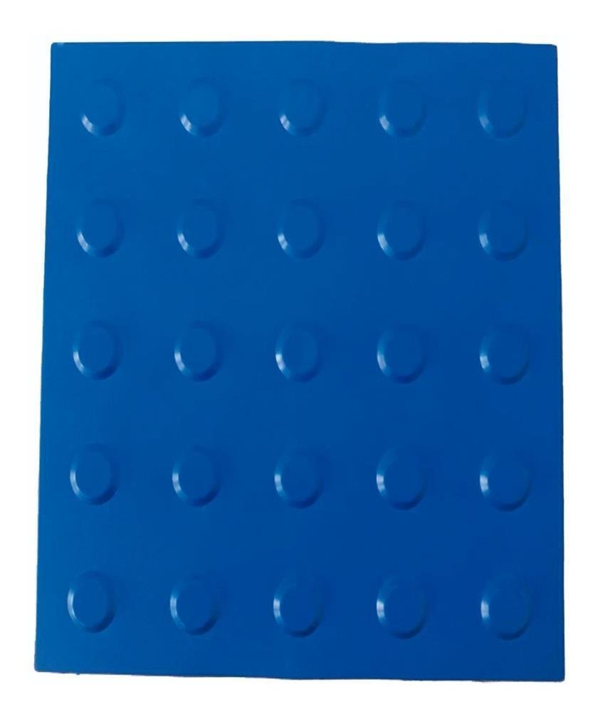 Kit 16 Pçs Piso Tátil Pvc 25x25 Alerta Azul | MadeiraMadeira