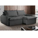 Ver imagem 1 de Sofá Cama Amsterdã Caixa Zero 180m Retrátil e Reclinável com Almofadas Soltas - Movenzo Estofados