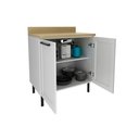 Ver imagem 3 de Balcão Cozinha Tecnomobili CZ4303 2 Portas c/Pés 80cm Branco